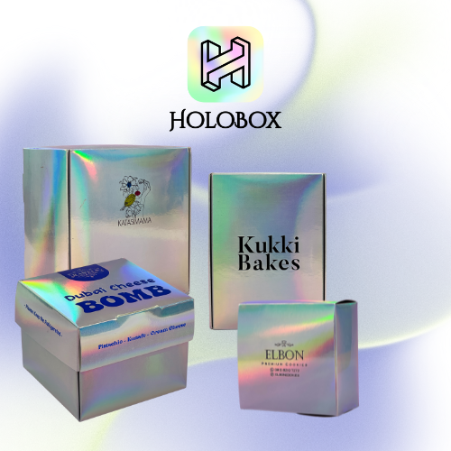 custom box packaging holobox dengan design box hologram
