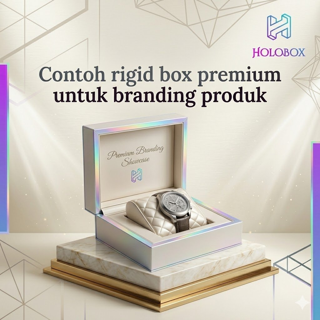 Contoh rigid box premium untuk branding produk