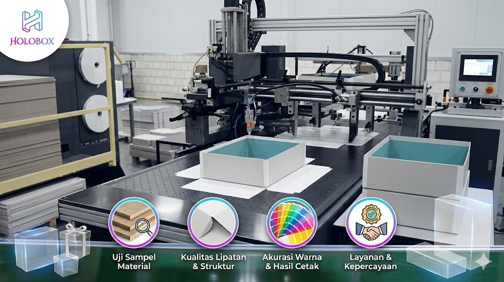 Proses produksi rigid box profesional