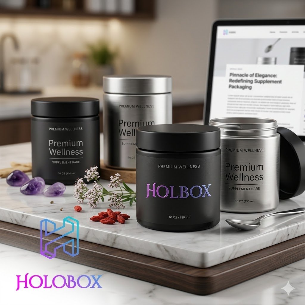 desain kemasan suplemen elegan