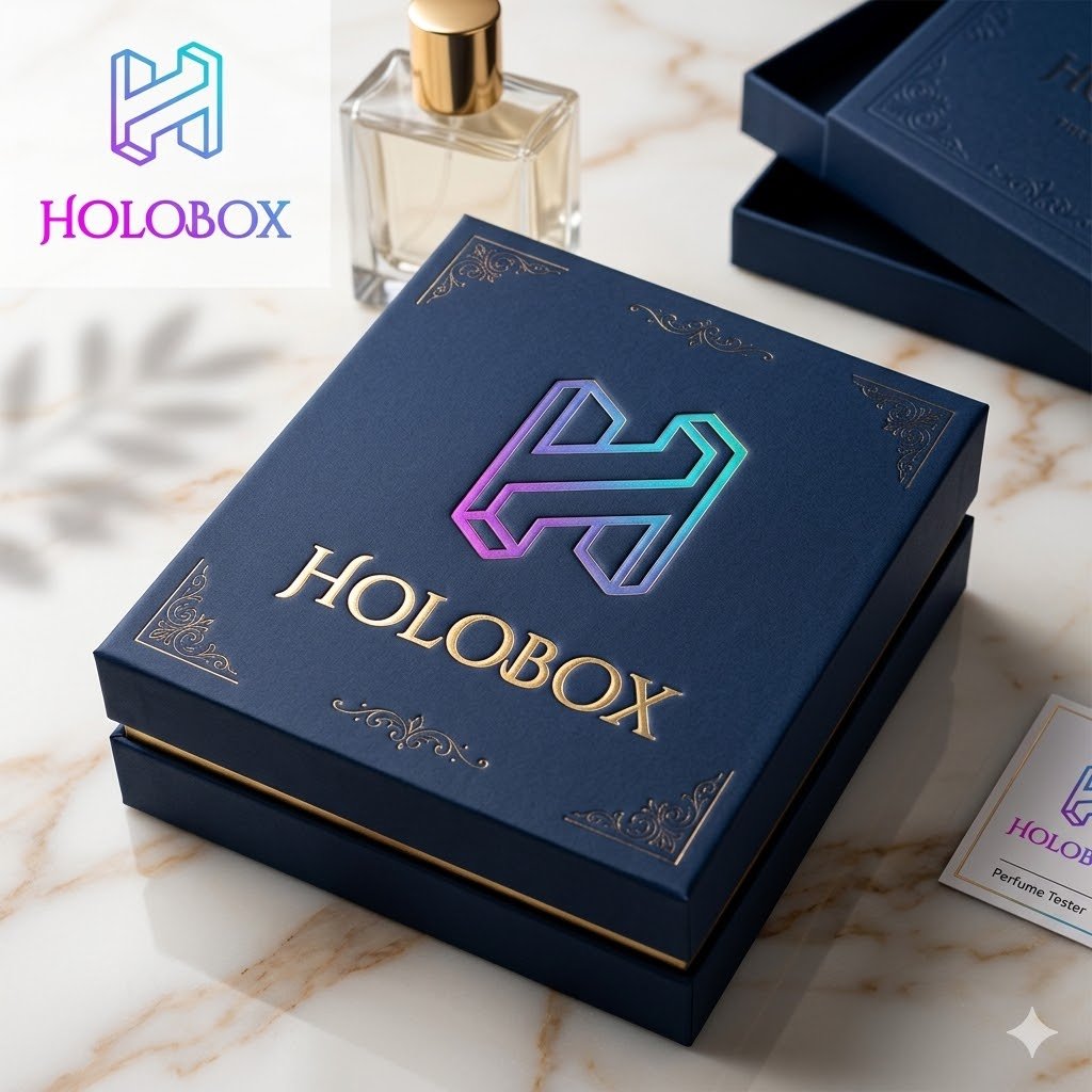 detail emboss hotprint rigid box parfum