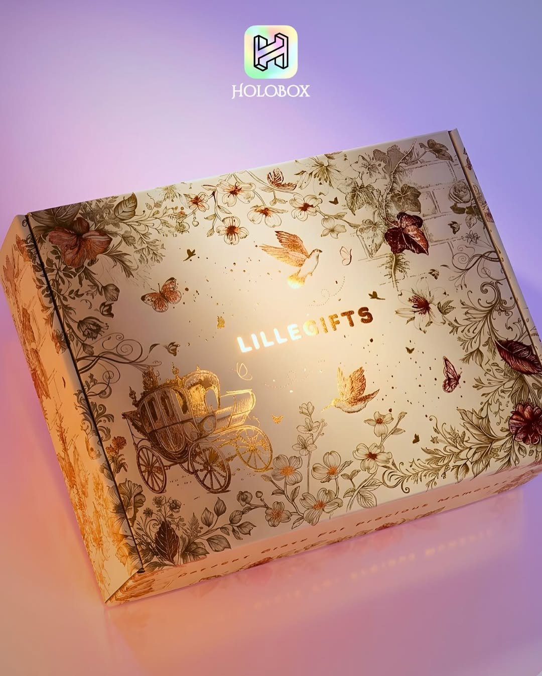 detail finishing rigid box emboss hotprint