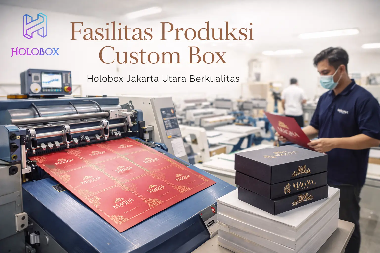 fasilitas produksi custom box holobox jakarta utara berkualitas