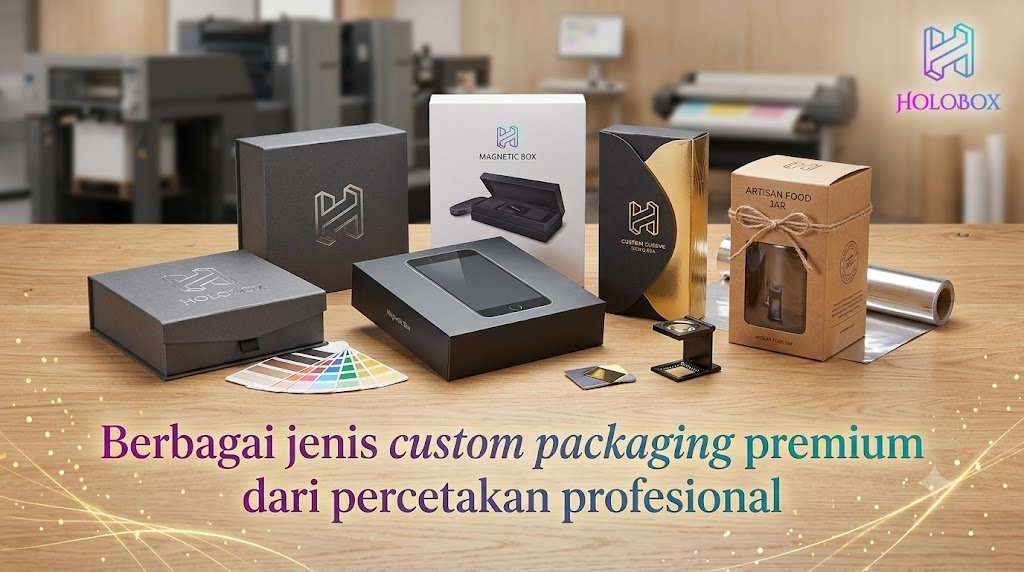 Berbagai jenis custom packaging premium dari percetakan profesional
