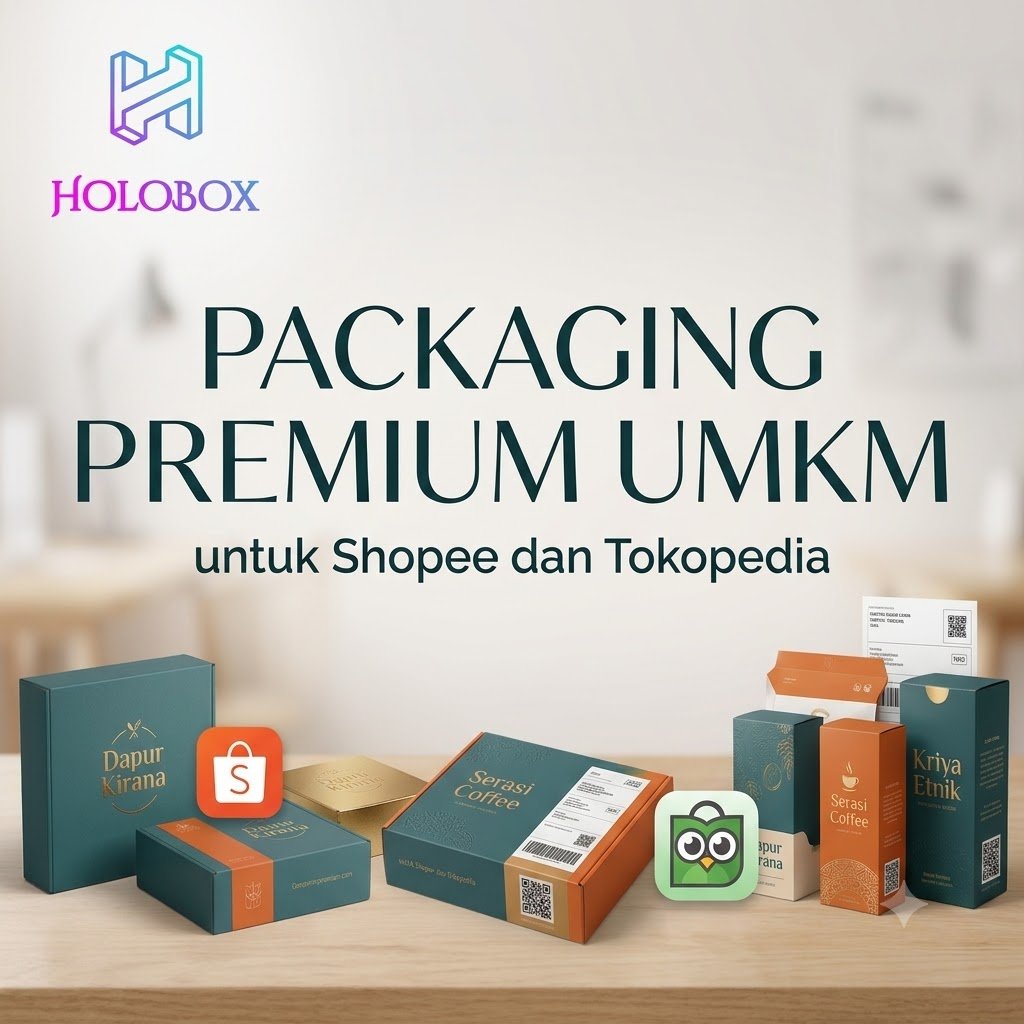 Packaging premium UMKM untuk Shopee dan Tokopedia