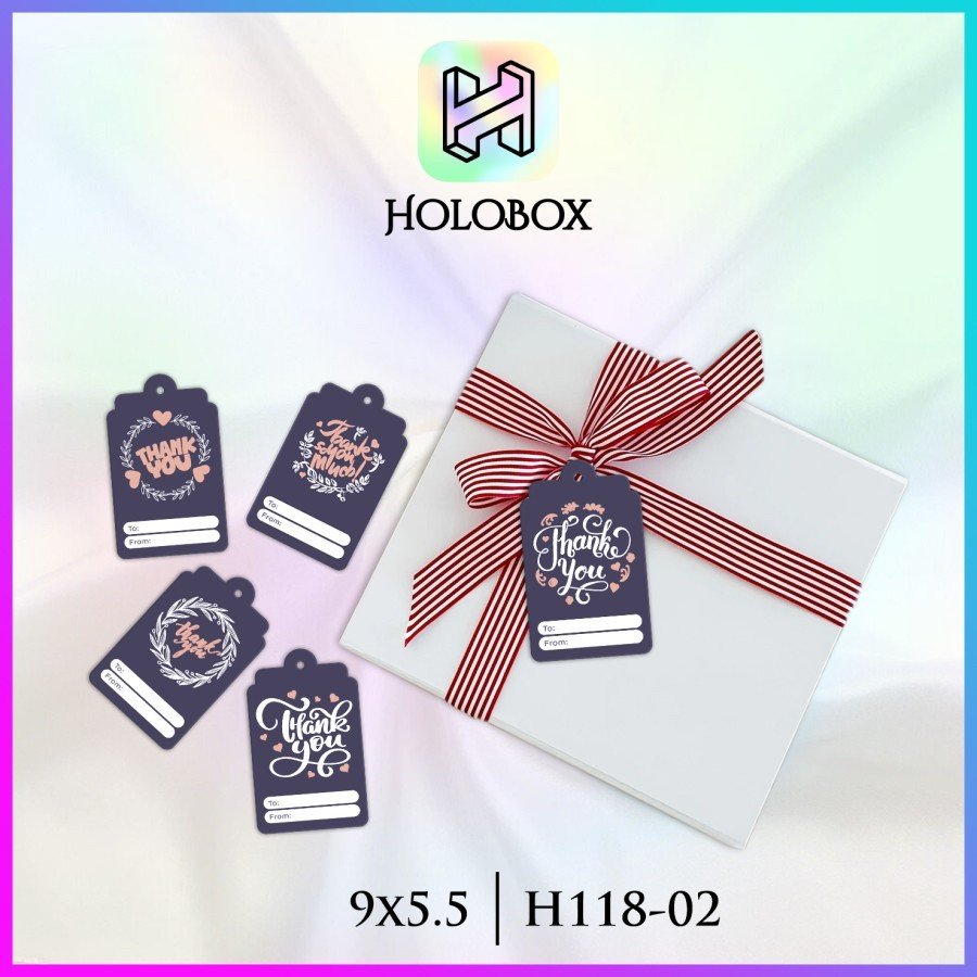 hangtag murah/label thankyou/kartu ucapan thankyou/Uk 9x5.5 cm/H118 - Image 3