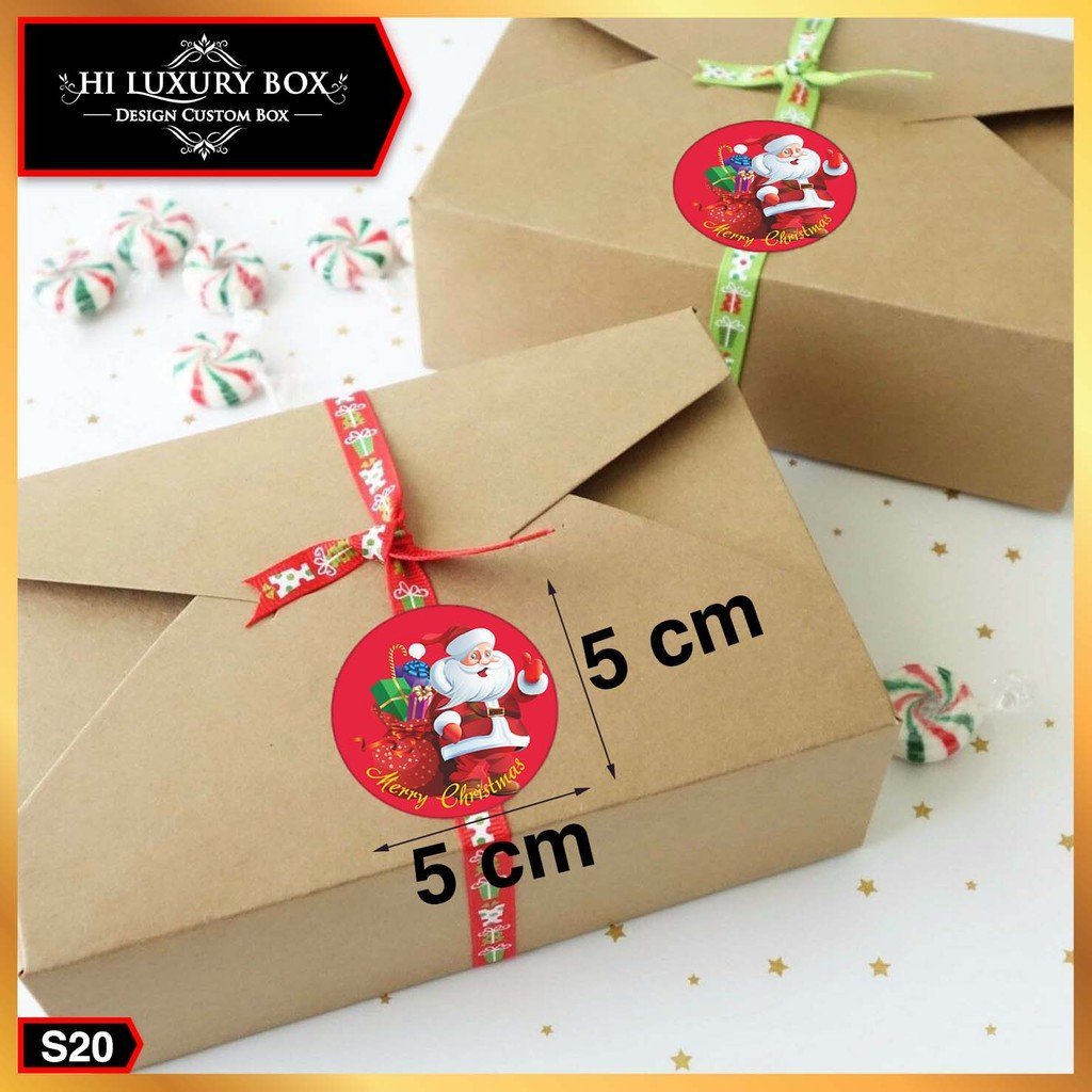 Sticker | Sticker Murah | Sticker Natal | Sticker Emas Hologram | 5x5 Sticker Merry Christmas - Image 2