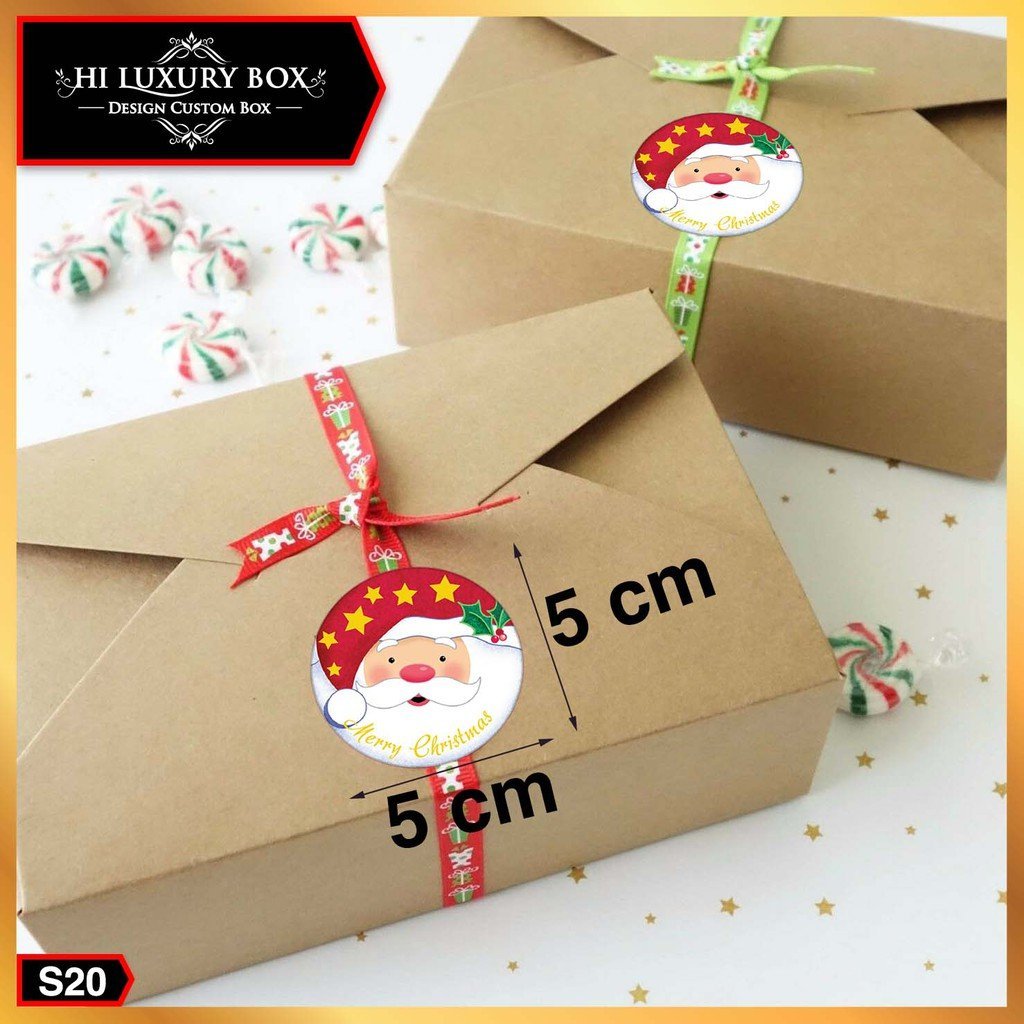 Sticker | Sticker Murah | Sticker Natal | Sticker Emas Hologram | 5x5 Sticker Merry Christmas - Image 3