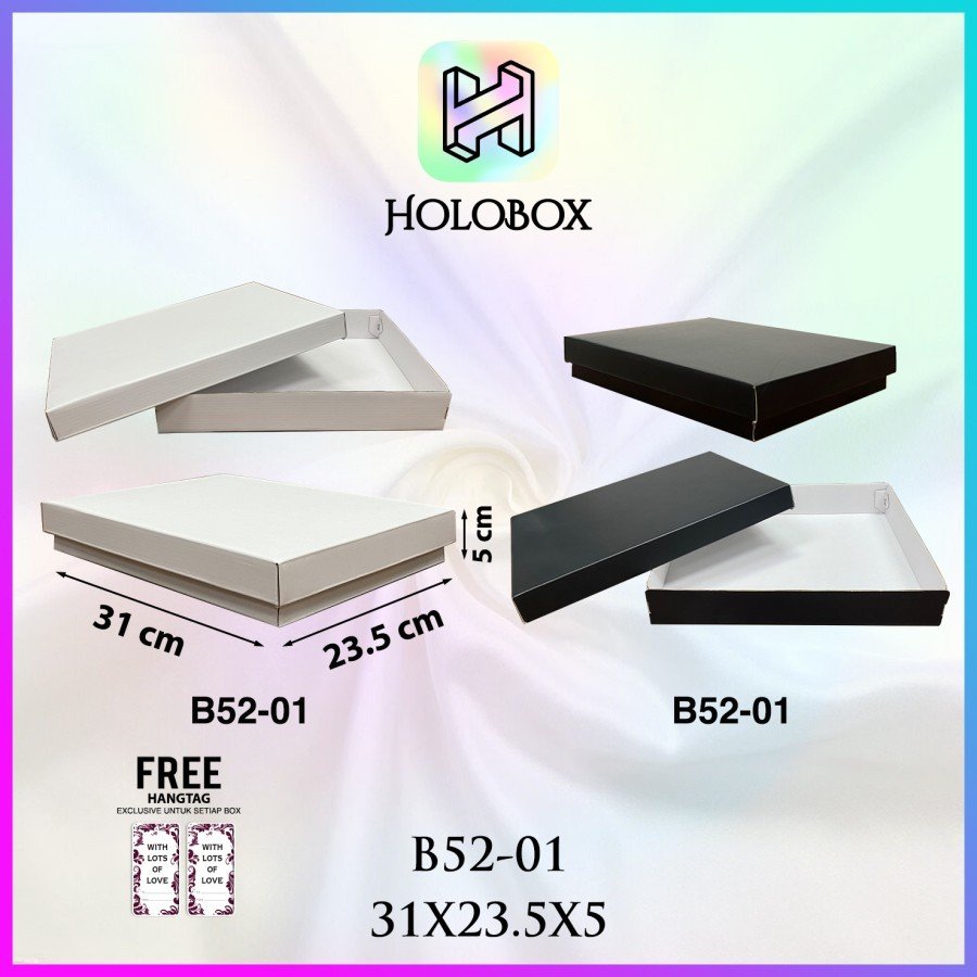 Kotak Serbaguna/Kotak Kado/Baju/Box Hampers/Kaos Uk 31x23.5x5 cm| B52 - Image 2
