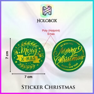 sticker natal|sticker merry christmas|sticker yupo|sticker bulat|S43
