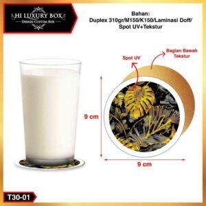 Tatakan Gelas Coaster Alas Anti Panas Cangkir Coffee T30