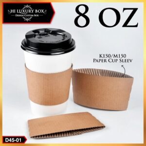 Sleeve Gelas|Sleeve Kraft Paper Cup|Pegangan Gelas Kertas|D45