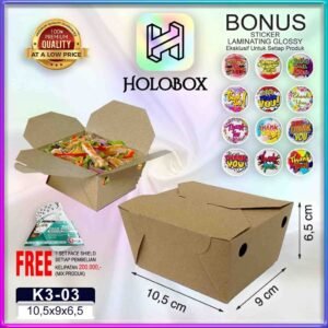 Lunch Box|Kotak Nasi|Rice Box|Food Pail|Kotak Makan|10.5x9x6.5|K3-03