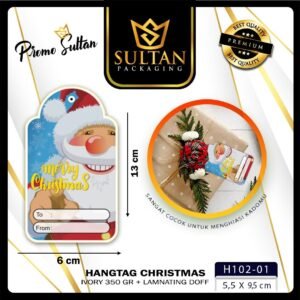 SULTAN - Hangtag Merry Christmas - Hangtag kado Murah - H102