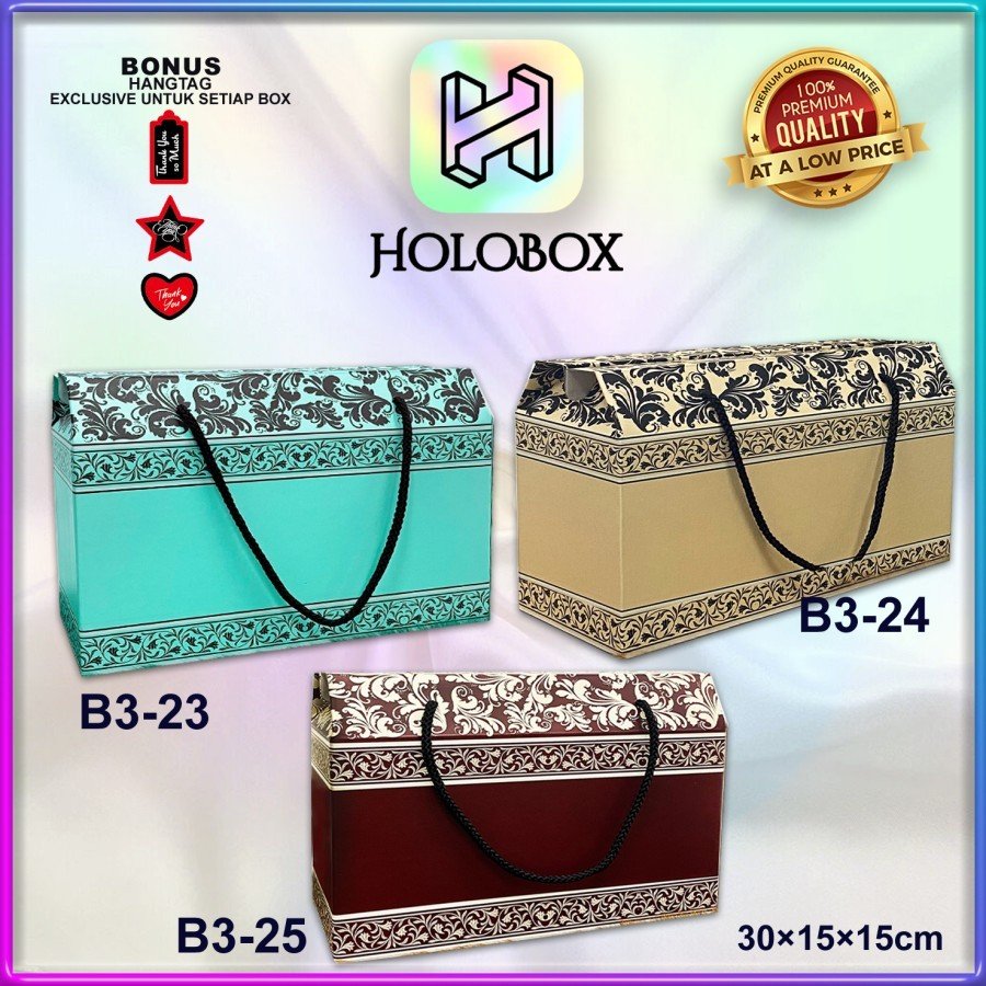Kotak Kado / Gable / Kue / Hampers / Serbaguna / Dus / Box / Packaging / 30X15X15 / B3