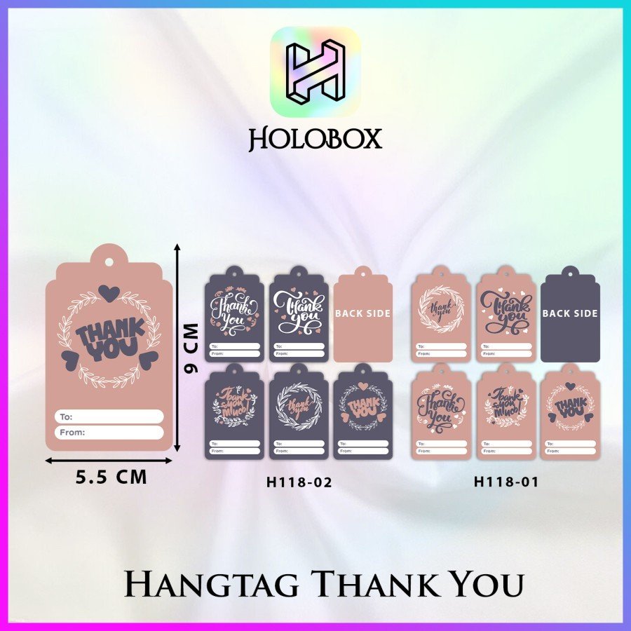 hangtag murah/label thankyou/kartu ucapan thankyou/Uk 9x5.5 cm/H118