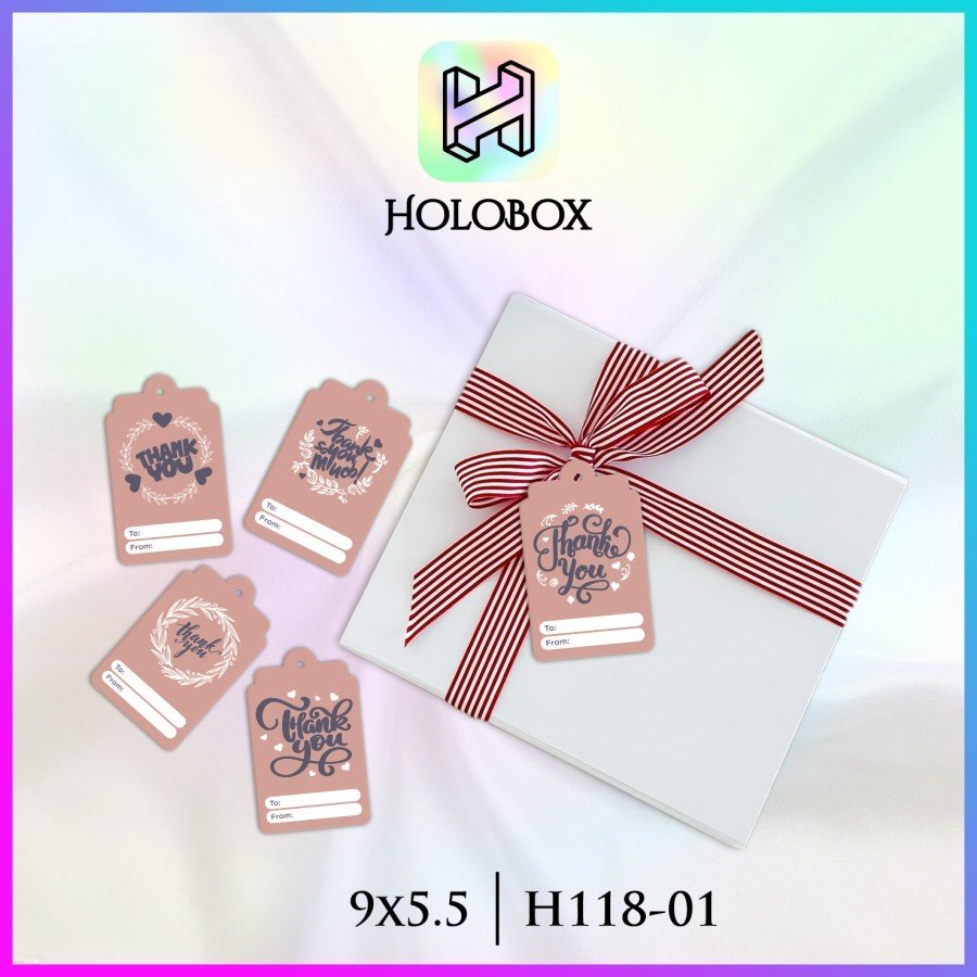 hangtag murah/label thankyou/kartu ucapan thankyou/Uk 9x5.5 cm/H118 - Image 2
