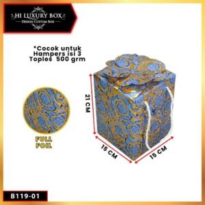 Clover Box Flower Brown| Wadah Box Toples | 500 Gram Mewah | B119