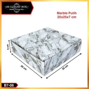 Box Kado - Packing Baju - Kotak Mika Marble - Dus Souvenir Hampers - 20x20x5 - B7 (06-07)