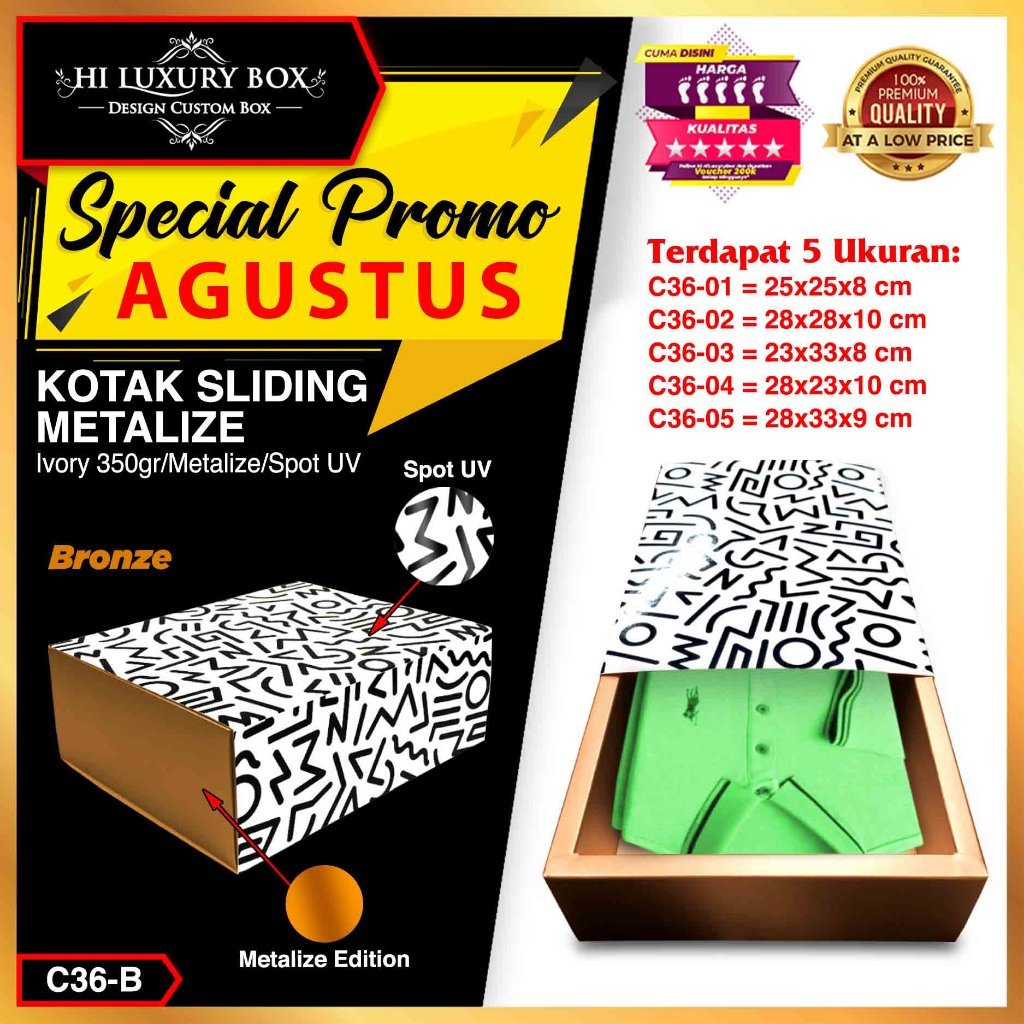 Slide Box/Kotak Kado/Box Premium/Box Hampers/Gift Box - C36