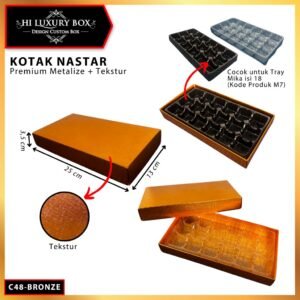 Box Coklat/Tray Mika/Box Hologram/Kotak Kue/Serbaguna C48