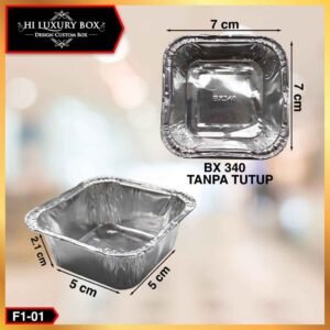 Alumunium Foil|Foil Tray|Wadah Alumunium Foil|Baked Tray|F1 (Tanpa Tutup)