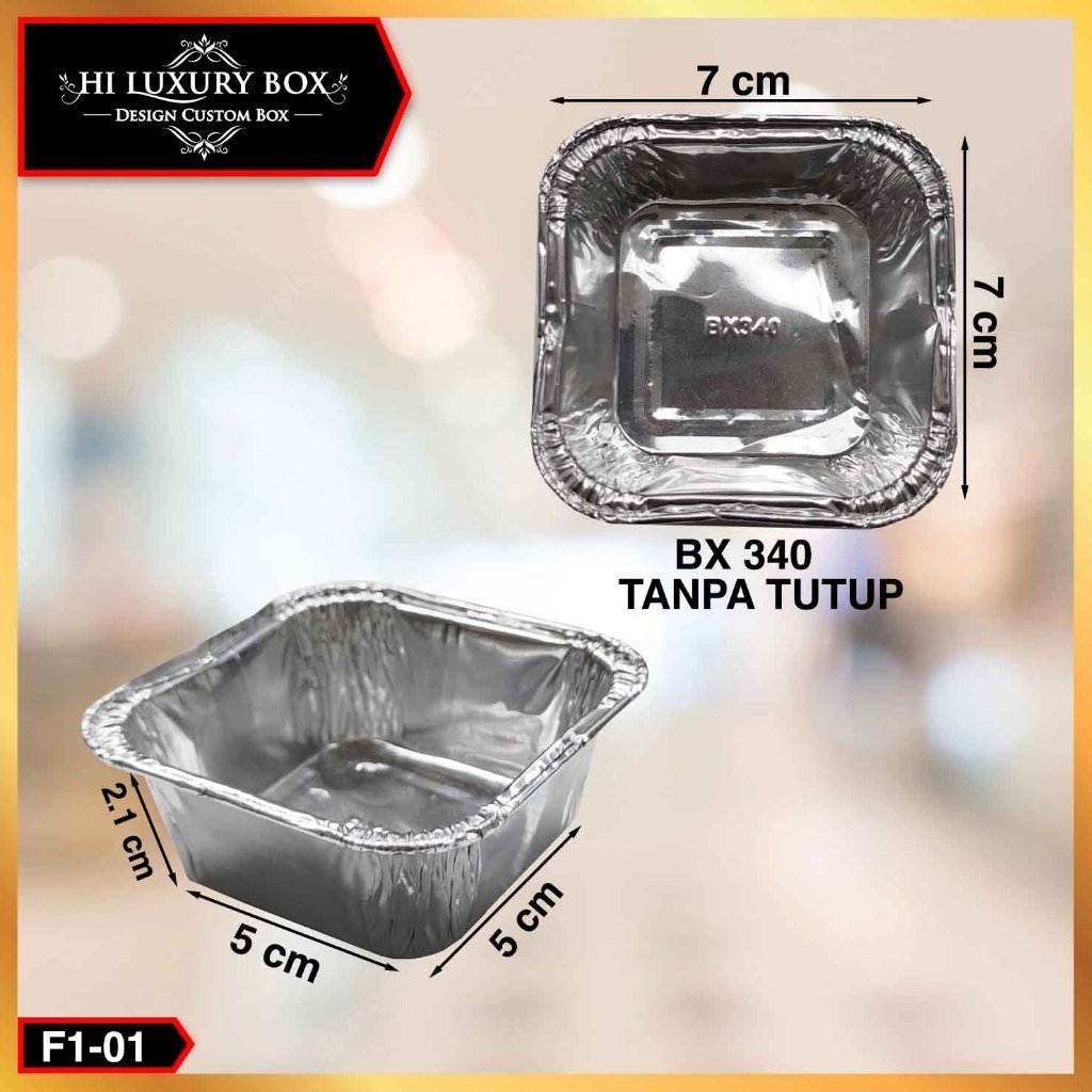 Alumunium Foil|Foil Tray|Wadah Alumunium Foil|Baked Tray|F1 (Tanpa Tutup)