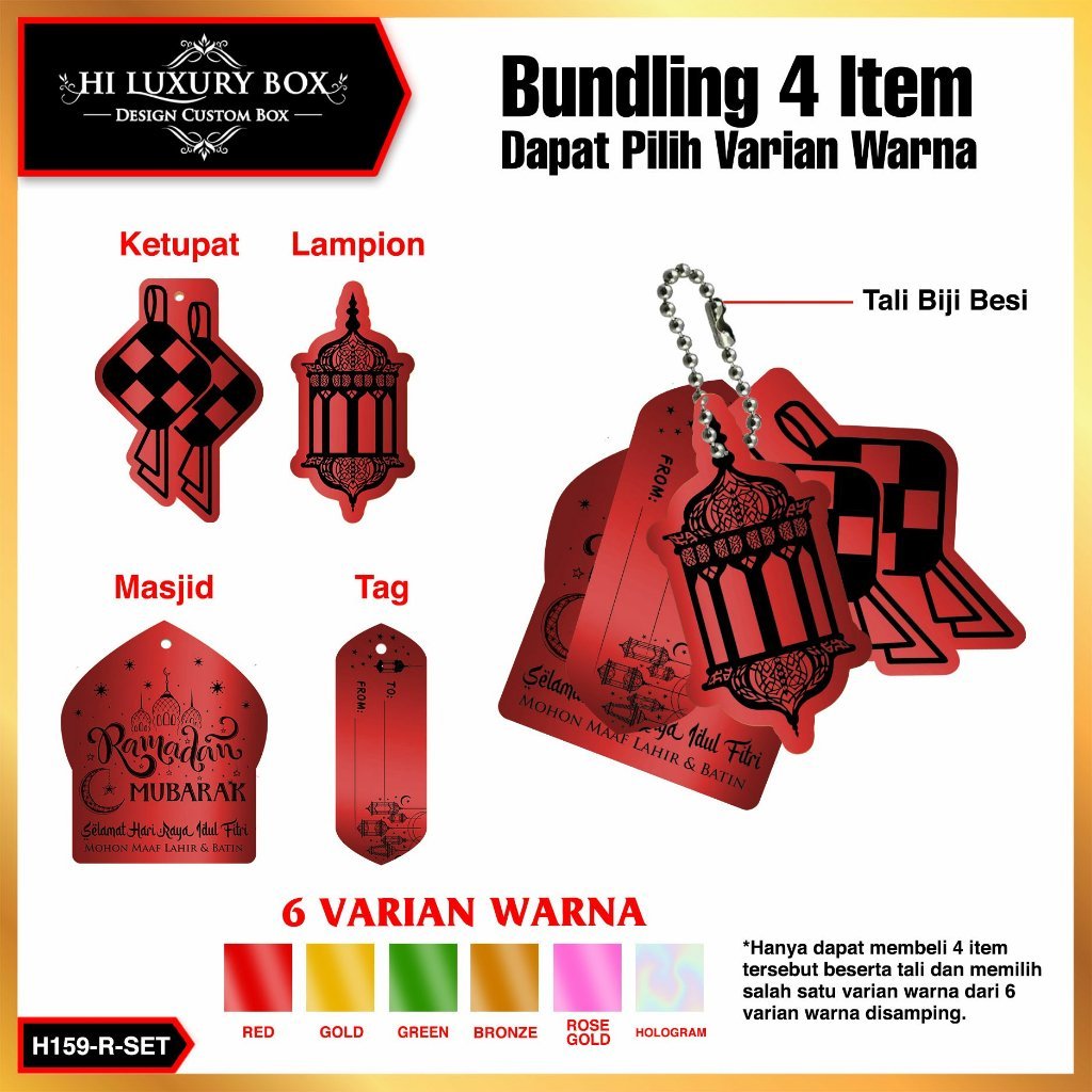 Hangtag Idul Fitri Premium - Aksesoris Lebaran - H159 Set