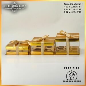 Box Mika / Kotak Kue Mika / Box Cupcake + Tatakan / Packaging Mika /22X22/M17