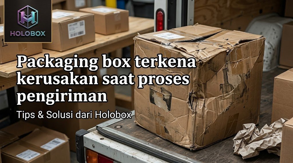 Packaging box terkena kerusakan saat proses pengiriman