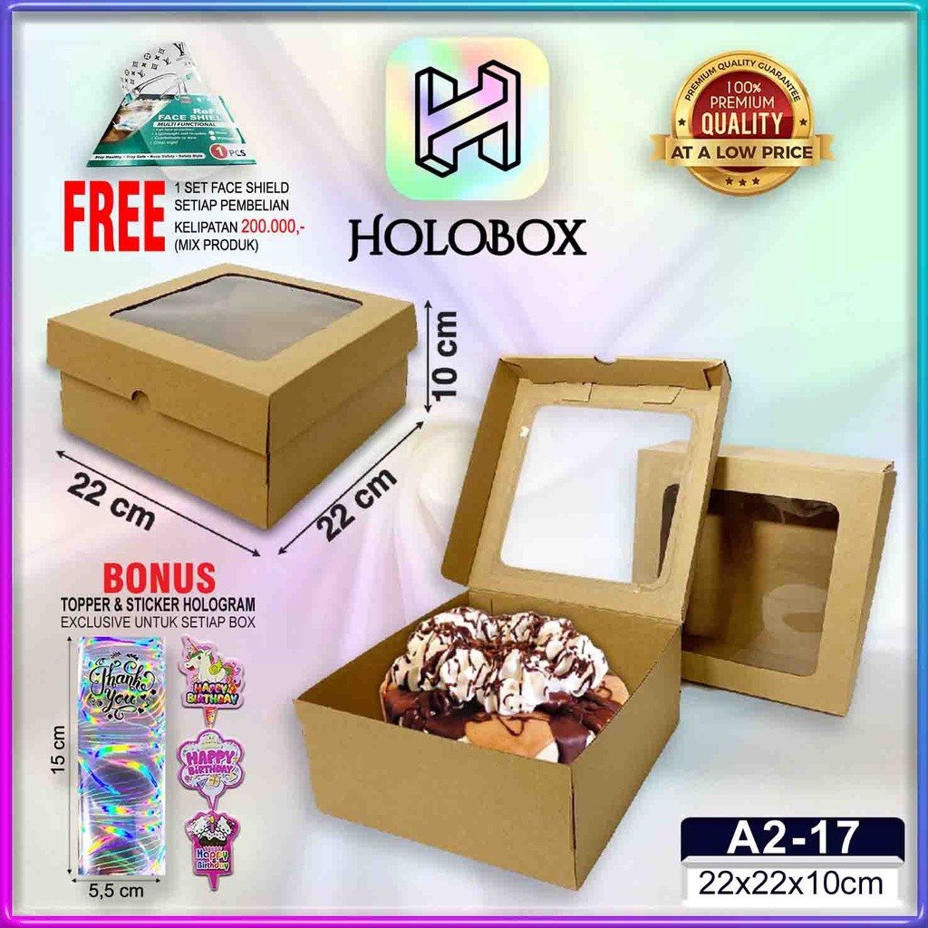 Kotak Kue | Dus Kue | Kotak serbaguna | Kraft | Murah | Kotak Kue Mika|A2-17 - Image 2