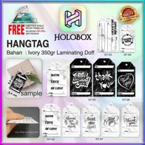 Hang Tag Motif Label Baju With Lots Of Love 9,4x5,4 | H7