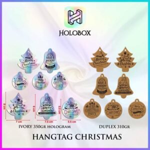 HANGTAG NATAL|MERRY CHRISTMAS|HOLOGRAM|SILVER|HIASAN|AKSESORIS|H140