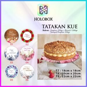 TATAKAN KUE|CAKE BOARD|ALAS KUE|TRAY|AKSESORIS KUE|BULAT|18X18|T7