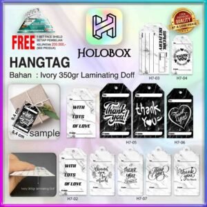 Hang Tag Motif   Label Baju   With Lots Of Love 9,4x5,4 | H7