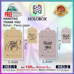 Hangtag|Hangtag Murah|Hangtag Thank You|Hangtag Terima Kasih|H83