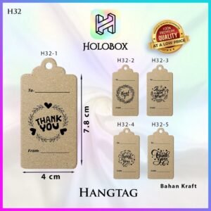 Hangtag|Hangtag Murah|Hangtag Kraft|Hangtag thank you|4x7.8|H32