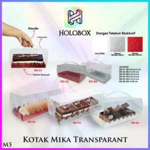 Kotak Mika Plastik Souvenir Box Kue Transparant Packaging - M5