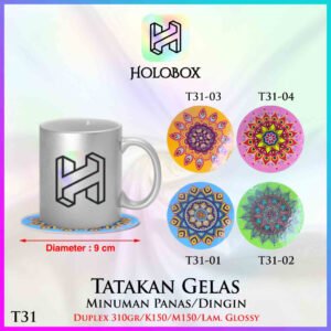 Tatakan Gelas Motif 9 cm | Coaster motif | Souvenir | T31