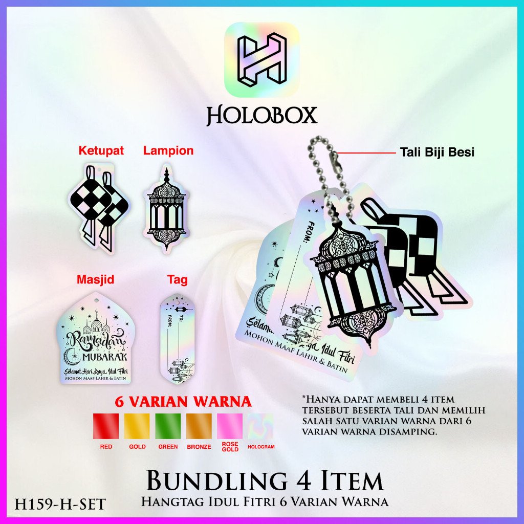 Hangtag Idul Fitri Premium - Aksesoris Lebaran - H159 Set - Image 4