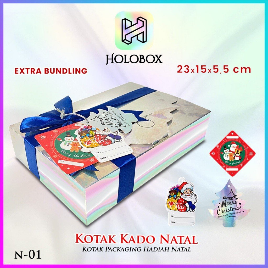 Box Hologram - Box Natal -Box Hampers - Beli 1 dapat 6 - N-01