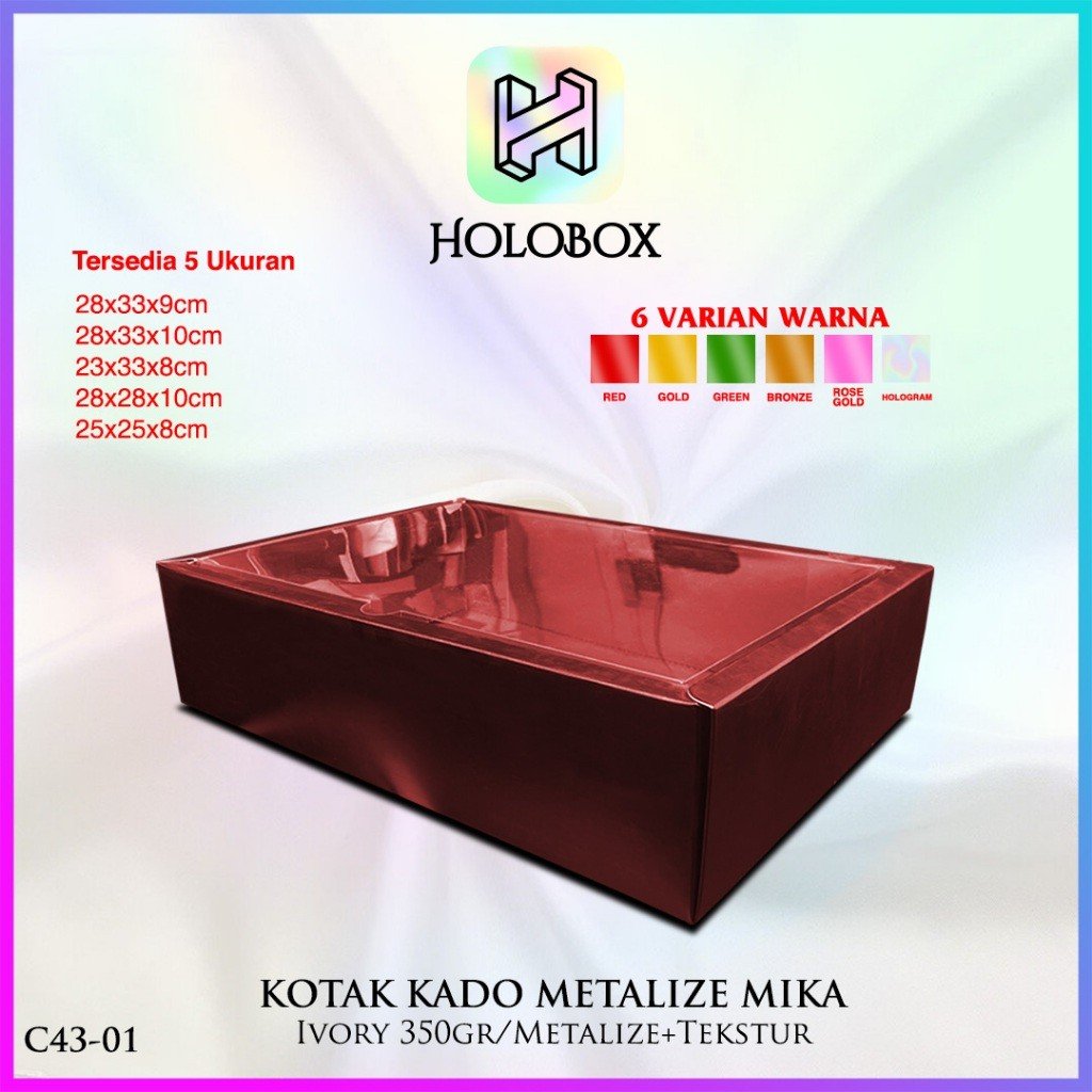 Box mika-box hologram-kotak kado-Box Hampers-C43 - Image 3