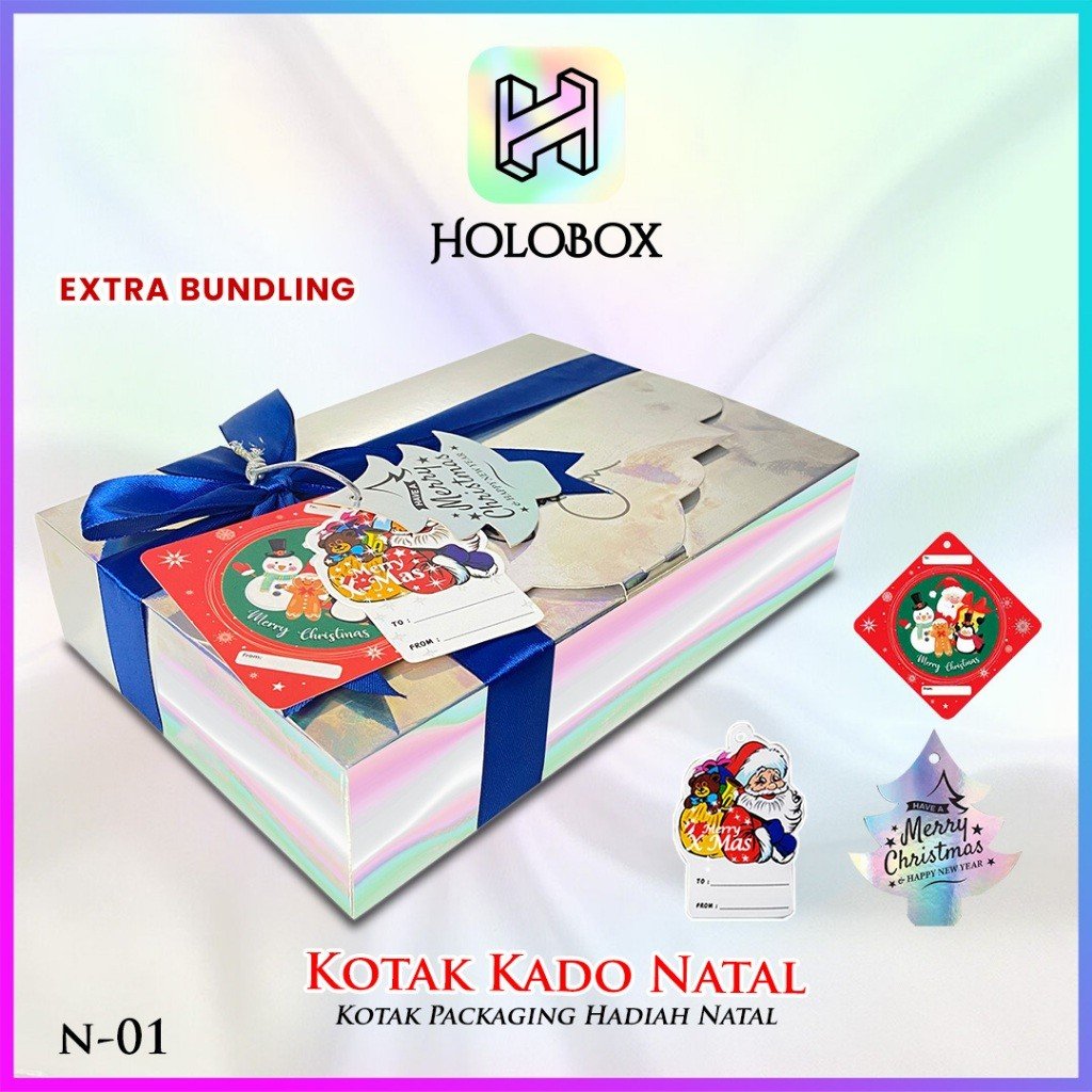 Box Hologram - Box Natal -Box Hampers - Beli 1 dapat 6 - N-01 - Image 3