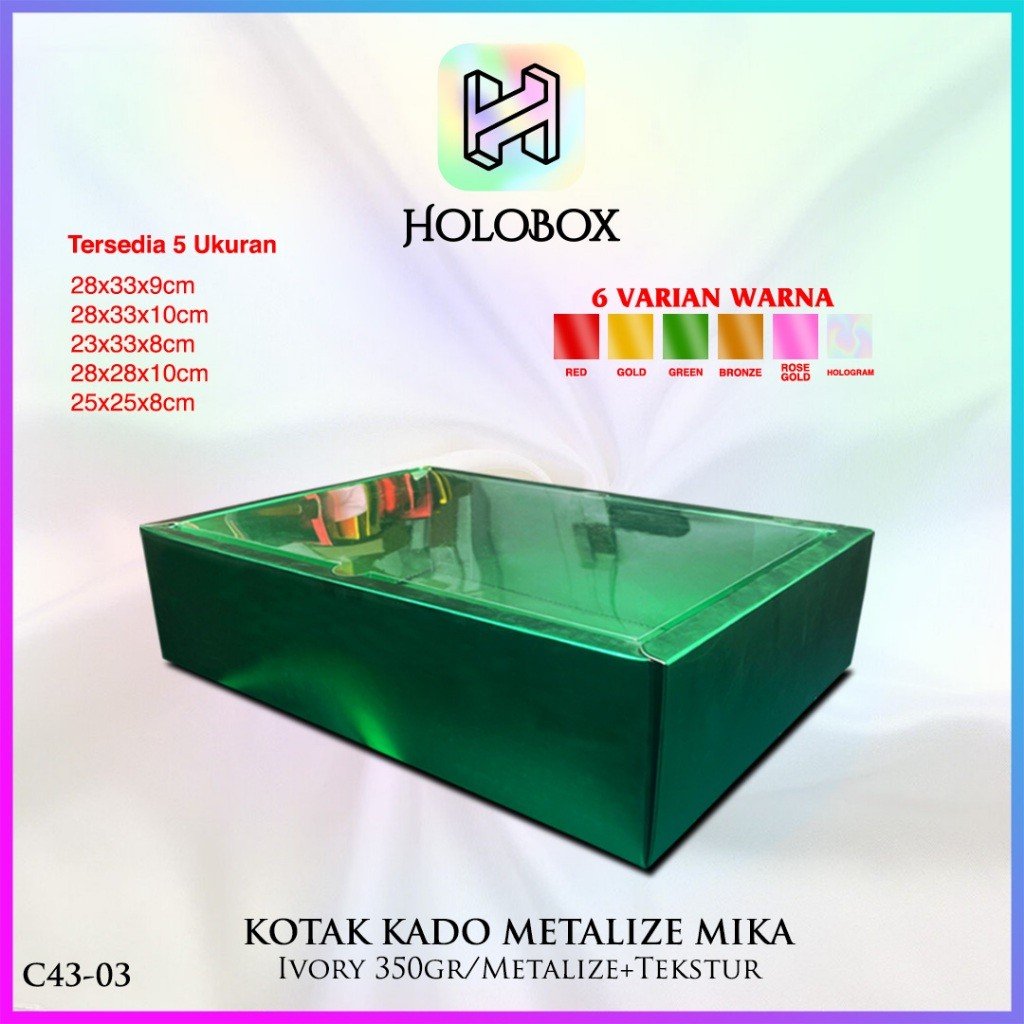 Box mika-box hologram-kotak kado-Box Hampers-C43 - Image 5
