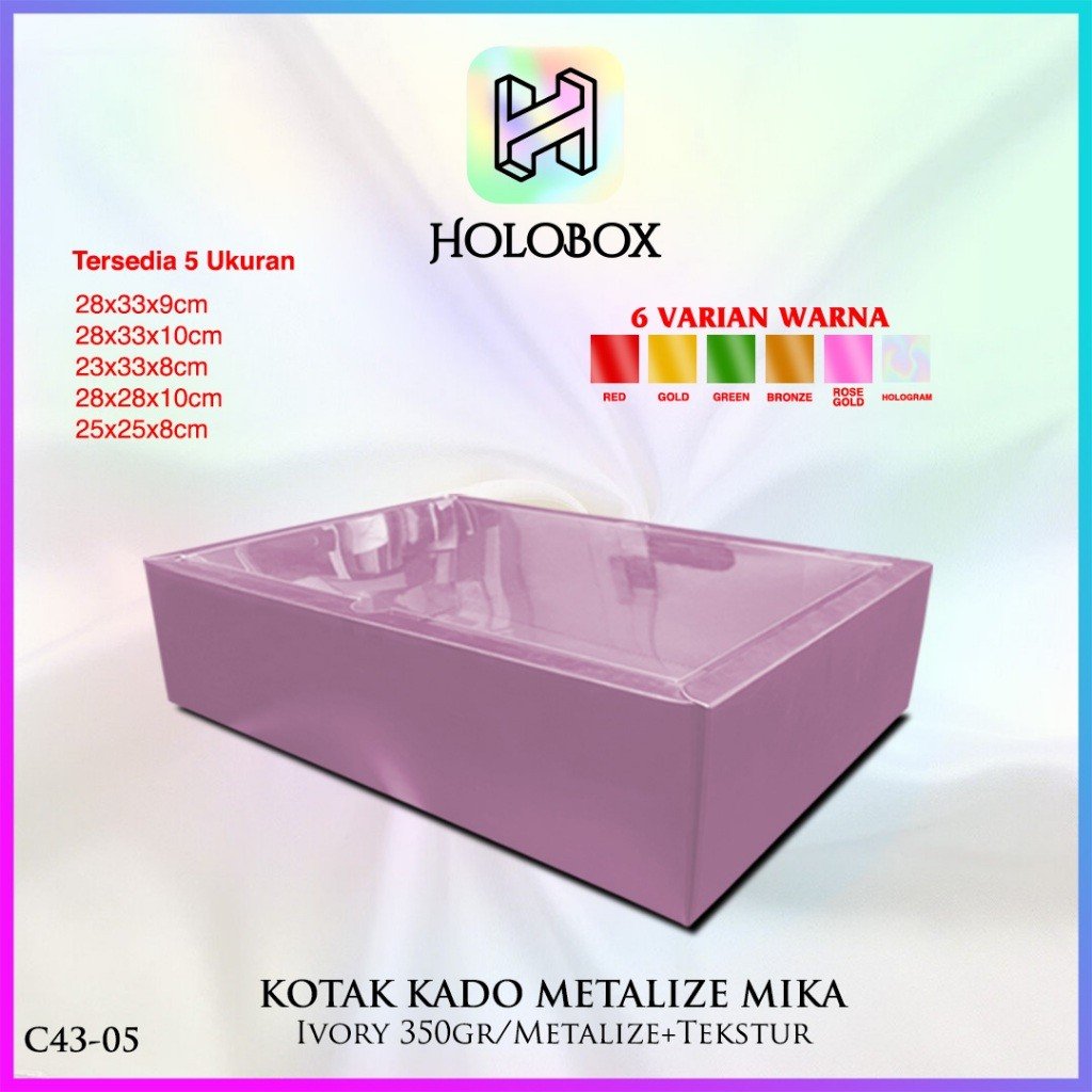 Box mika-box hologram-kotak kado-Box Hampers-C43 - Image 7