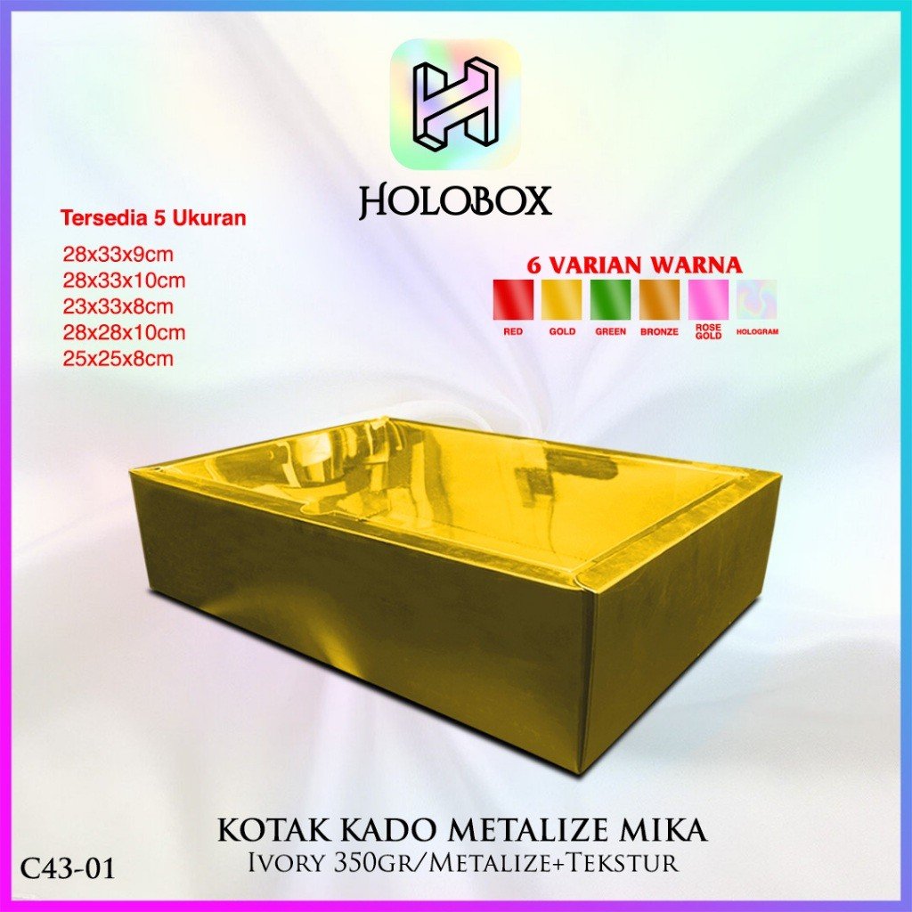 Box mika-box hologram-kotak kado-Box Hampers-C43 - Image 4