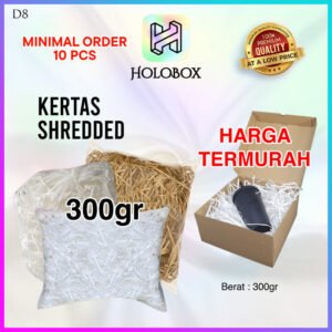 Gift Box Filler Shredded Paper | Kertas Cacah | Kertas Serut | Murah | 300 gr Isi Packing D8-01