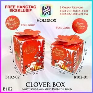 GOKIL PACK Box Natal B113 | Kotak Hampers 500gr | Toples Dus Kue | Christmas Sale | Aksesori Pritilan Pohon Natal | Free Hanotag Natal