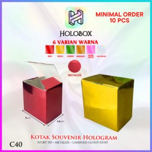 Kotak Souvenir -Box Hologram - Kotak Kado - Bros- C40