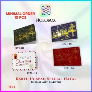 Kartu Natal/Christmas Greeting Card/Kartu Ucapan/D69/D70/D71